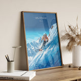 Val d'isere Wall Art Travel Print, Travel Poster of Val d'isere, Ski Poster, Val d'isere Art Gift, French Ski Art lovers Travel Gift NQ Media Designs