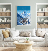 Zermatt Wall Art Travel Print, Travel Poster of Zermatt, Ski Poster, Zermatt Art Gift, Austria Ski Art Travel Lovers Gift NQ Media Designs
