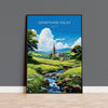 Derbyshire Dales Travel Print Wall Art, Travel Poster of Derbyshire Dales, England, Derbyshire Dales Art Lovers Gift, English Countryside NQ Media Designs