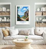 Haworth PrintTravel Wall Art, Travel Poster of Haworth, Haworth Village Art Print, Yorkshire Wall Print, Yorkshire Gift NQ Media Designs