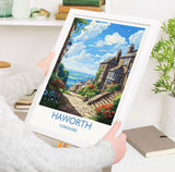 Haworth PrintTravel Wall Art, Travel Poster of Haworth, Haworth Village Art Print, Yorkshire Wall Print, Yorkshire Gift NQ Media Designs