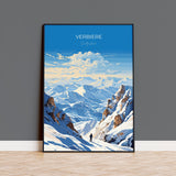 Verbiere Travel Poster Wall Art, Travel Print of Verbiere, Ski Poster, Verbiere Art Gift, Switzerland Ski Art Travel Lovers Gift NQ Media Designs