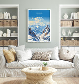 Verbiere Travel Poster Wall Art, Travel Print of Verbiere, Ski Poster, Verbiere Art Gift, Switzerland Ski Art Travel Lovers Gift NQ Media Designs