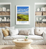 St Andrews Travel Poster Wall Art, Travel Print of St Andrews, Scotland, St Andrews Golf Art Lovers Gift, St Andrews Gift NQ Media Designs