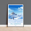Val Gardena Wall Art Travel Poster, Travel Print of Val Gardena, Ski Poster Art Gift, Italy Dolomites Ski Art Travel Lovers Gift NQ Media Designs