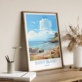 Barry Island Travel Print Wall Art, Barry Island Travel Poster, Wales, Welsh Art, Barry Island Gift, Wall Art Print NQ Media Designs