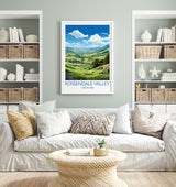 Rossendale Valley Travel Print Wall Art, Travel Poster of Rossendale Valley, Rossendale Art Gift, English Countryside Art Lovers Gift, NQ Media Designs