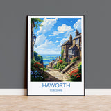Haworth PrintTravel Wall Art, Travel Poster of Haworth, Haworth Village Art Print, Yorkshire Wall Print, Yorkshire Gift NQ Media Designs