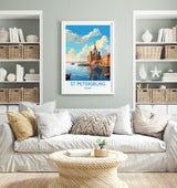 St Petersburg Travel Print, Travel Poster of St Petersburg, Russia, City of St Petersburg,Russia Art Gift,St Petersburg Wall Art Print NQ Media Designs