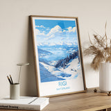Rigi Wall Art Travel Poster, Travel Print of Rigi, Ski Poster, Rigi Art Gift, Switzerland Alps Art Travel Lovers Gift NQ Media Designs