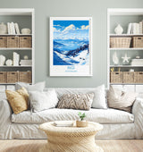 Rigi Wall Art Travel Poster, Travel Print of Rigi, Ski Poster, Rigi Art Gift, Switzerland Alps Art Travel Lovers Gift NQ Media Designs