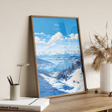 Rigi Wall Art Travel Poster, Travel Print of Rigi, Ski Poster, Rigi Art Gift, Switzerland Alps Art Travel Lovers Gift NQ Media Designs