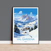 Val Gardena Wall Art Travel Poster, Travel Print of Val Gardena, Ski Poster Art Gift, Italy Dolomites Ski Art Travel Lovers Gift NQ Media Designs