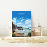 Porthcawl Travel Poster Wall Art, Porthcawl Travel Print, Wales, Welsh Art, Porthcawl Gift, Wall Art Print NQ Media Designs