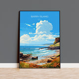 Barry Island Travel Poster Wall Art, Barry Island Travel Print, Wales, Welsh Art, Barry Island Gift, Wall Art Print NQ Media Designs