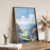 Blue Mountains Print Wall Art, Travel Poster of Blue Mountains, New South Wales, Blue Mountains Gift, Australia Art Lovers Gift NQ Media Designs