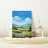 Haslingden Travel Print Wall Art, Travel Poster of Haslingden, Rossendale Art Gift, England, English Countryside Art Lovers Gift,
