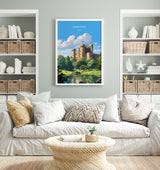 Warwick Travel Print Wall Art, Travel Poster of Warwick, Warwick Art Gift, English Countryside Art Lovers Gift, NQ Media Designs