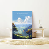 Blue Mountains Print Wall Art, Travel Poster of Blue Mountains, New South Wales, Blue Mountains Gift, Australia Art Lovers Gift NQ Media Designs
