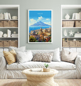Naples Travel Print, Travel Poster of Naples , Italy, City of Naples, Italy Art Lovers Gift, Naples Wall Art Print NQ Media Designs