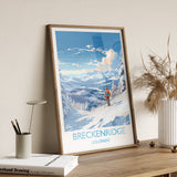 Breckenridge Travel Poster Wall Art, Travel Print of Breckenridge, Colorado, USA, Breckenridge Art Lovers Gift NQ Media Designs