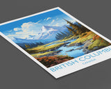 British Columbia Wall Art Travel Poster, Travel Print of British Columbia, British Columbia Art Lovers Gift, Canada Art Travel Gift NQ Media Designs
