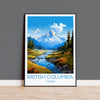 British Columbia Wall Art Travel Poster, Travel Print of British Columbia, British Columbia Art Lovers Gift, Canada Art Travel Gift NQ Media Designs