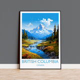 British Columbia Wall Art Travel Poster, Travel Print of British Columbia, British Columbia Art Lovers Gift, Canada Art Travel Gift NQ Media Designs