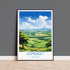 Somerset Print Wall Art, Travel Poster of Somerset, England, Somerset Art Lovers Gift, England Wall Art Print NQ Media Designs