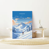 Morzine Wall Art Travel Poster, Travel Print of Morzine , Ski Poster, Morzine Art Gift, France Ski Art Travel Gift NQ Media Designs