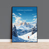 Cortina d'Ampezzo Wall Art Travel Poster, Travel Print of Cortina d'Ampezzo, Ski Poster Art Gift, Italy Dolomites Ski Art Travel Lovers Gift NQ Media Designs