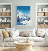 Cortina d'Ampezzo Wall Art Travel Poster, Travel Print of Cortina d'Ampezzo, Ski Poster Art Gift, Italy Dolomites Ski Art Travel Lovers Gift NQ Media Designs