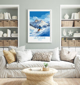 La Plagne Wall Art Travel Poster, Travel Print of La Plagne, Ski Poster, La Plagne Art Gift, France Ski Art Travel Gift NQ Media Designs