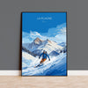 La Plagne Wall Art Travel Poster, Travel Print of La Plagne, Ski Poster, La Plagne Art Gift, France Ski Art Travel Gift NQ Media Designs