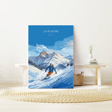 La Plagne Wall Art Travel Poster, Travel Print of La Plagne, Ski Poster, La Plagne Art Gift, France Ski Art Travel Gift NQ Media Designs
