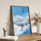 La Plagne Wall Art Travel Poster, Travel Print of La Plagne, Ski Poster, La Plagne Art Gift, France Ski Art Travel Gift NQ Media Designs