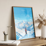 Tignes Wall Art Travel Poster, Travel Print of Tignes, Ski Poster, Tignes Art Gift, France Ski Art Travel Gift NQ Media Designs