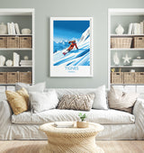 Tignes Wall Art Travel Poster, Travel Print of Tignes, Ski Poster, Tignes Art Gift, France Ski Art Travel Gift NQ Media Designs