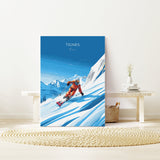 Tignes Wall Art Travel Poster, Travel Print of Tignes, Ski Poster, Tignes Art Gift, France Ski Art Travel Gift NQ Media Designs