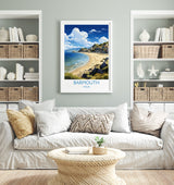 Barmouth Travel Poster Wall Art, Barmouth Travel Print, Wales, Welsh Art, Barmouth Gift, Wall Art Print NQ Media Designs