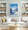 British Columbia Wall Art Travel Poster, Travel Print of British Columbia, British Columbia Art Lovers Gift, Canada Winter Art Travel Gift