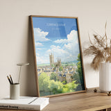 Cirencester Travel Poster Wall Art, Travel Print of Cirencester, Cirencester Art Gift, English Countryside Art Lovers Gift, NQ Media Designs