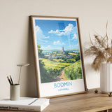 Bodmin Travel Poster, Travel Print of Cornwall, England, Cornwall Art, Bodmin Gift, Wall Art Print NQ Media Designs