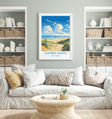 Camber Sands Travel Poster Wall Art, Camber Sands Travel Print, East Sussex, English Coastal Art, Camber Sands Gift, Wall Art Print NQ Media Designs