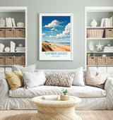 Camber Sands Travel Poster Wall Art, Camber Sands Travel Print, East Sussex, English Coastal Art, Camber Sands Gift, Wall Art Print NQ Media Designs