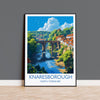 Knaresborough Travel Poster, Travel Print of Knaresborough, North Yorkshire Gift, England, Knaresborough Art Lovers Gift, Wall Art Print NQ Media Designs