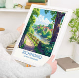 Richmond Travel Poster, Travel Print of Richmond, North Yorkshire Gift, England, Richmond Art Lovers Gift, Wall Art Print NQ Media Designs