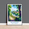 Richmond Travel Poster, Travel Print of Richmond, North Yorkshire Gift, England, Richmond Art Lovers Gift, Wall Art Print NQ Media Designs