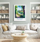 Richmond Travel Poster, Travel Print of Richmond, North Yorkshire Gift, England, Richmond Art Lovers Gift, Wall Art Print NQ Media Designs