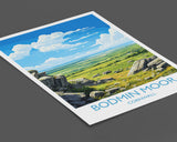 Bodmin Moor Travel Poster, Travel Print of Bodmin Moor, England, Cornwall Art, Bodmin Moor Gift, Wall Art Print NQ Media Designs